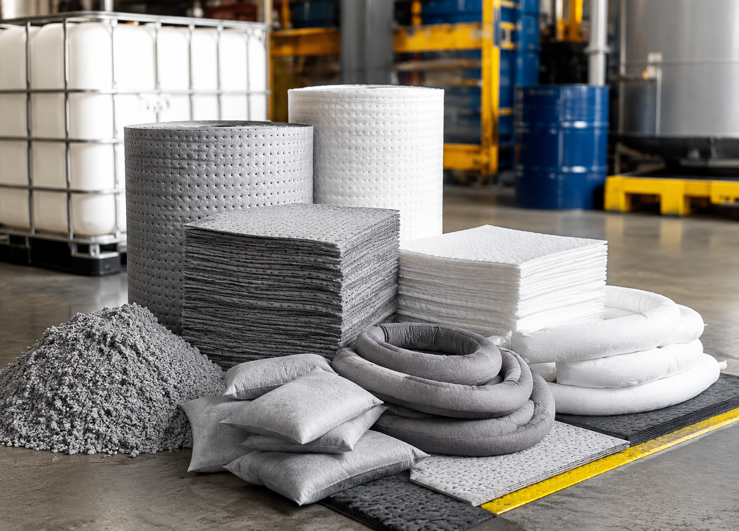 Absorventes industriais para contenção de derrames