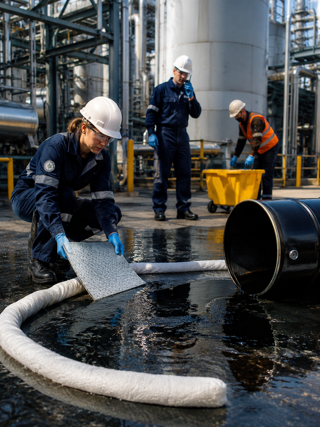Resposta rápida a derrames industriais